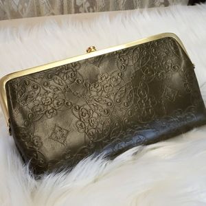 Hobo hunter Green wallet clutch